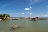 Thailand: Fish farms play an important role for communities near Ko Yo (Yo Island), Thale Sap Songkhla (Songkhla Lake). Songkhla was the seat of an old Malay Kingdom with heavy Srivijayan influence. In ancient times (200 CE - 1400 CE), Songkhla formed the northern extremity of the Malay Kingdom of Langkasuka. The city-state then became a tributary of Nakhon Si Thammarat, suffering damage during several attempts to gain independence.