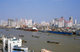 China: Goods being transported on the Huangpu Jiang (Huangpu River) from the Yangzi (Yangtze) River, Shanghai